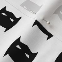 Superhero Bat Mask Black and White Railroad