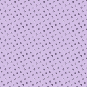 Tiny dog paw prints coordinate - purple