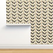 tricolored  corgi dog fabric dogs and cookies design - neutral