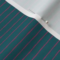 teal/fuschia mini stripe