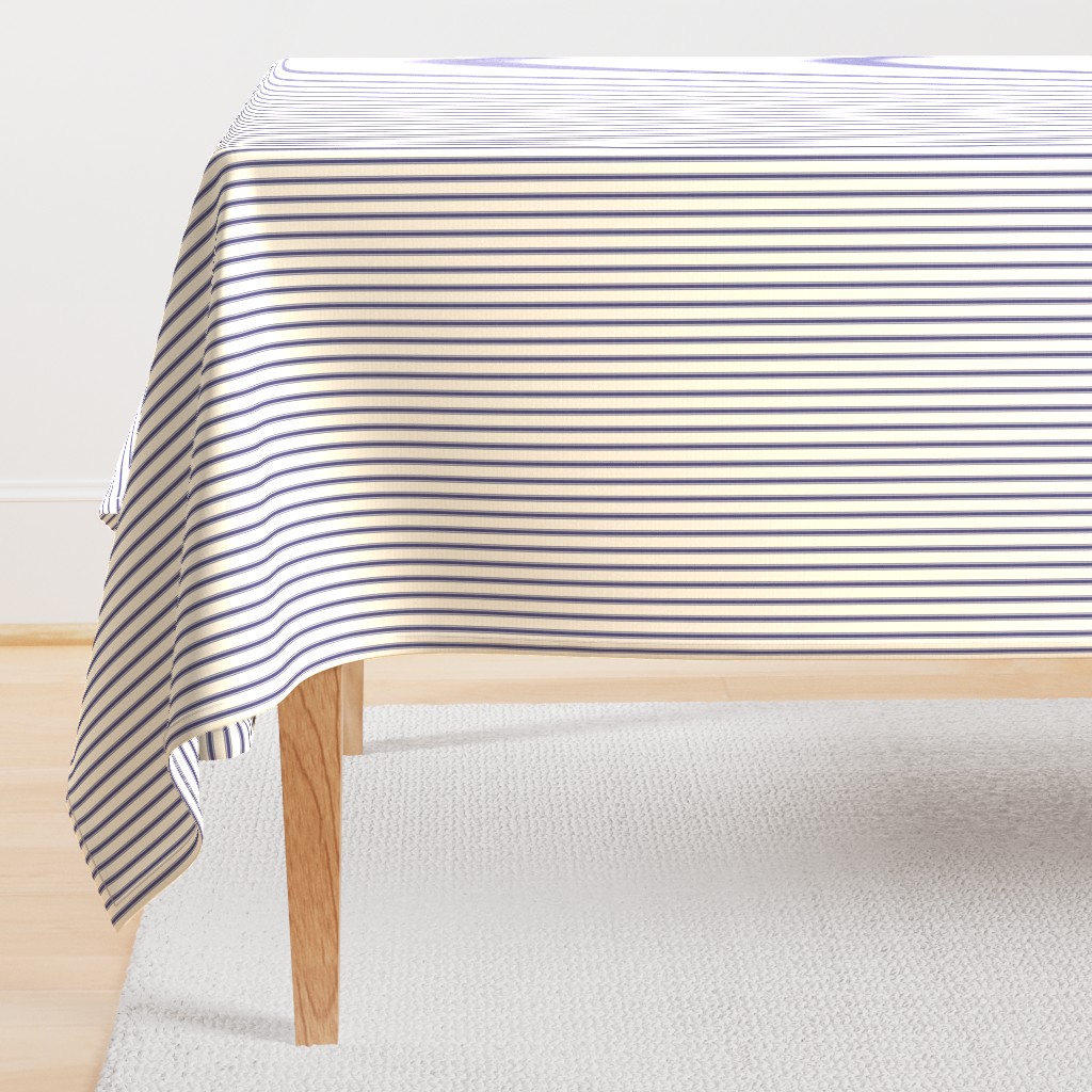 Modern Ticking Stripe-navy/off white 