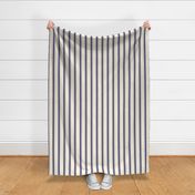 Modern French Ticking Stripe-navy/off white -Med / Grain-Feed-sack   