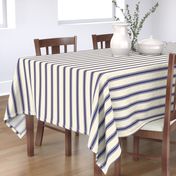 Modern French Ticking Stripe-navy/off white -Med / Grain-Feed-sack   