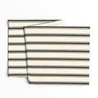 Modern Ticking Stripe-Black-charcoal/off white -Med