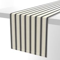 Modern Ticking Stripe-Black-charcoal/off white -Med