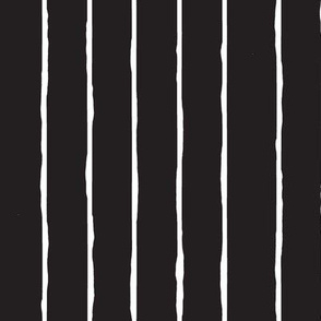 black and white hand drawn stripe-vertical