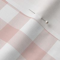 1" Buffalo Plaid - Blush Pink