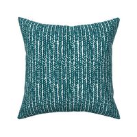 chunky knit in teal blue on white-vertical