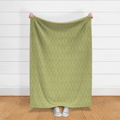 chunky knit in olive green on white-vertical