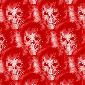 skull in red