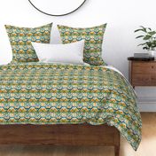 Green yellow ikat