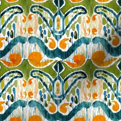 Green yellow ikat