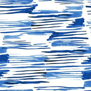 Stripes watercolor blue