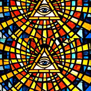 Illuminati Freemasons  all seeing eyes providence triangles Templar knights spiritual sacred stained glass  spiritual occult triangles shinning rays light glow glowing sun sacred geometry  Masonic rituals symbolism symbols mysterious tarot cards inspired