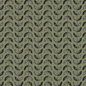 Sea Vines in Olive - Dusk Collection