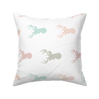 Deer- Pastels on White - woodland baby nursery-ch-ch