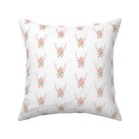 feather antlers florals boho baby girl fabric nursery design 