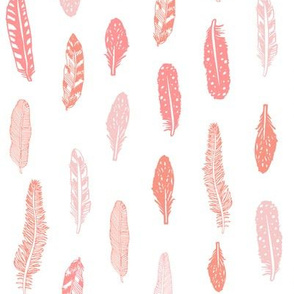 feathers fabric pink baby girl nursery design peach and pink