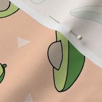 avocados fabric // avocado fruit and veggies fabric by andrea lauren - blush