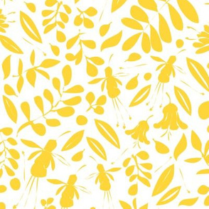 Garden Paper Cut_ sunshine yellow
