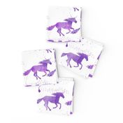 watercolor unicorns || bright purple