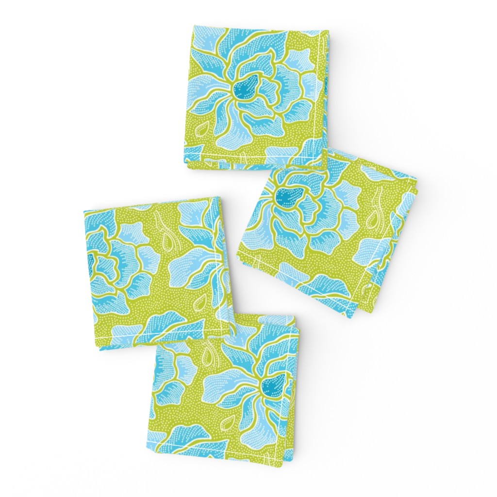 Aqua & Lime Batik