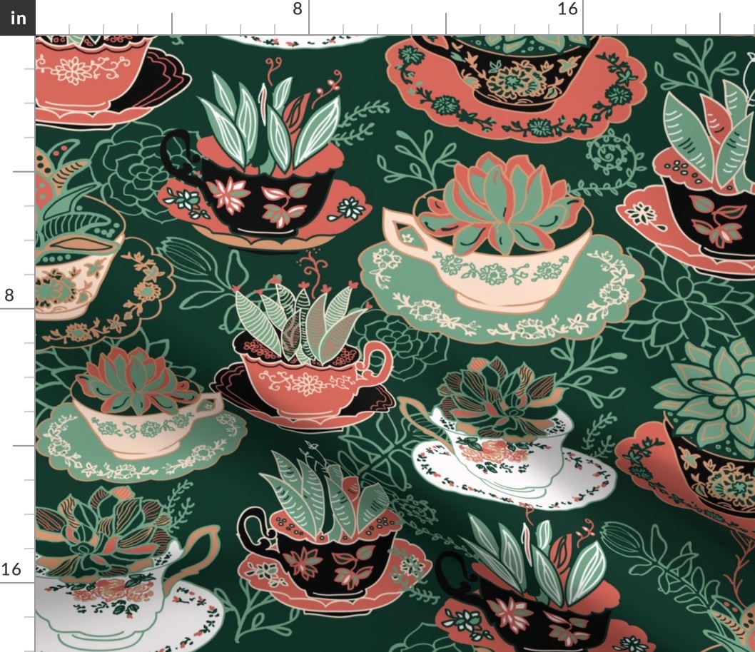 Tea Cups & Succulents