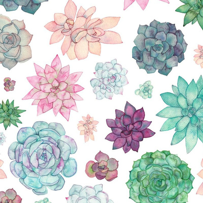 Succulent Garden Fabric, Wallpaper and Home Decor | Spoonflower
