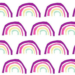rainbow fabric magic rainbows nursery baby - white purple