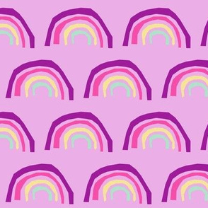 rainbow fabric magic rainbows nursery baby - purple