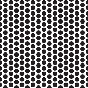 Polka-dots - large black on white