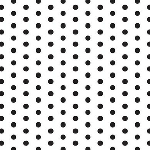 Polka dot - black on white