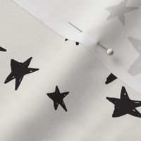 stars fabric // cream and black star design nursery baby design