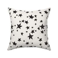 stars fabric // cream and black star design nursery baby design