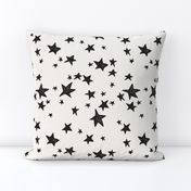 stars fabric // cream and black star design nursery baby design