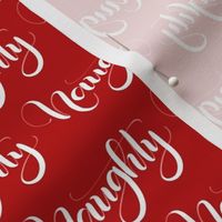 Naughty - Red - Christmas - 3 inch repeat