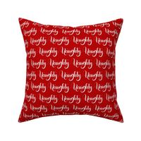 Naughty - Red - Christmas - 3 inch repeat