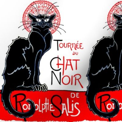 black cats cat vintage retro kitsch tournee du Le Chat Noir Rodolphe Salis cabaret nightclubs  french words france