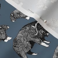 musk ox fabric // arctic animal fabric canada alaska greenland - paynes grey