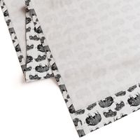 musk ox fabric // arctic animal fabric canada alaska greenland - white