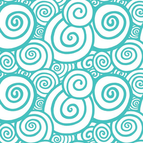 Swirls - Aqua