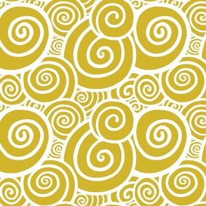 Swirls - Goldenrod reverse