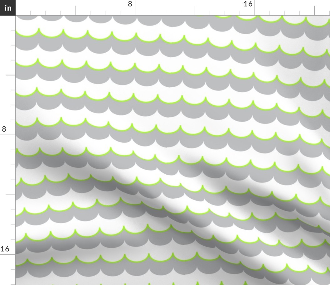 Nautical Coord- Scallops Lime Green