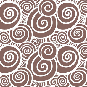 Swirls - Taupe reverse