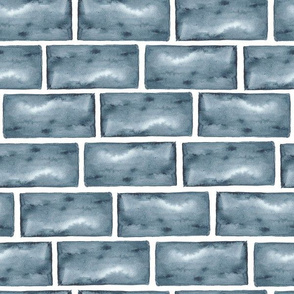 Watercolor brick wall