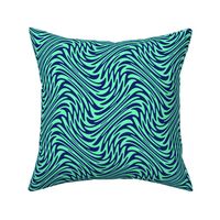 Hawaiian swirl - navy and aqua