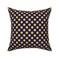 Royal Blue and Yellow Polka Dot