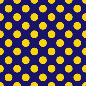 Royal Blue and Yellow Polka Dot