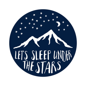 2 Yard cut - Let's Sleep Under the Stars (navy)