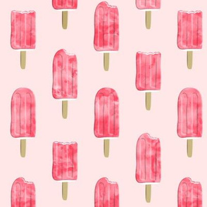 watercolor popsicle - pink on pink